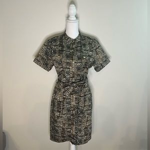 Calvin Klein Animal Print Snap Front Dress